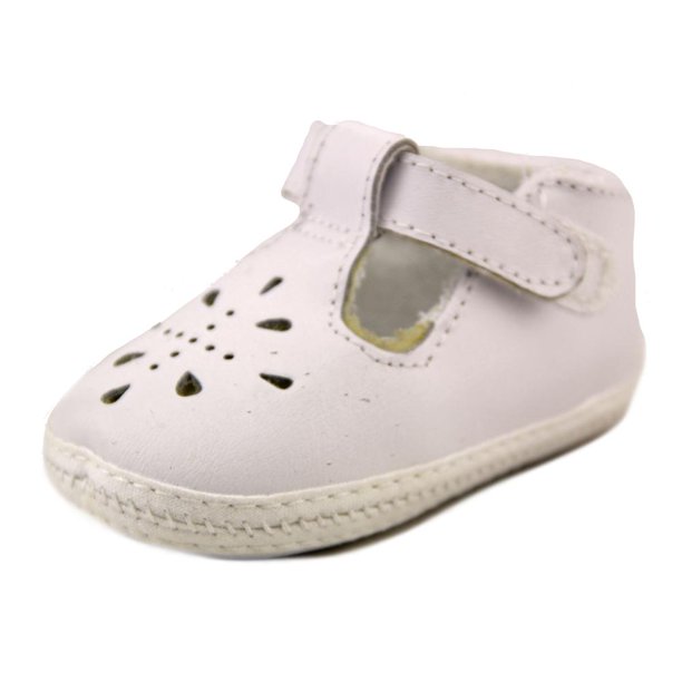 Baby Deer Baby Deer Unisex White Perforations Leather TStrap Crib