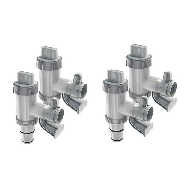 4X Adaptador de Manguera de Piscina, Piezas de Repuesto para Piscina, Soporte de Manguera de Piscina y Válvula de Émbolo para Piscina Elevada