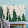 thumbnail image 2 of Christmas Pillow Covers 16x16 Inch Set of 2 Cream Sage Green Christmas Tree Snowflakes Decor Throw Pillows Winter Xmas Holiday Outdoor Cushion Cases for Couch Bed Decorations, 2 of 6