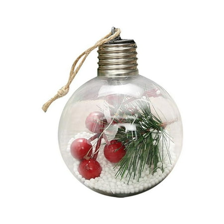 

Egmy Christmas LED Transparent Christmas Ball Christmas Tree Pendant Glowing