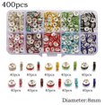 thumbnail image 1 of BUYISI For Diy Jewelry Making Essential 400Pcs Glittering Rhinestone Spacer Beads Set 10 Grids, 1 of 5