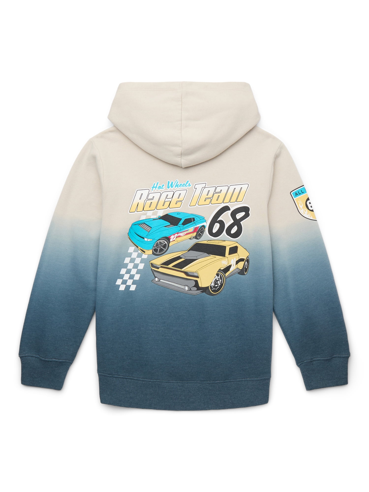 Hot Wheels Boys Dip Dye Graphic Pullover Hoodie, Sizes XS-XXL