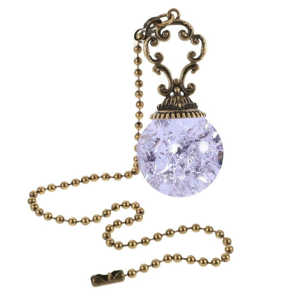 UPGRATOR Lavender Artificial Crystal Fan Chain Metal 1-Pack for Ceiling Fans and Ceiling Lights