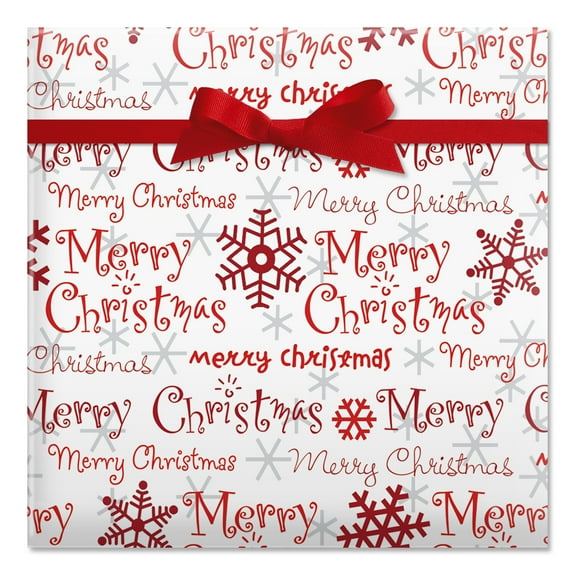 Current Christmas Script Jumbo Rolled Multi-color Paper Gift Wrap Paper, 67 sq ft.