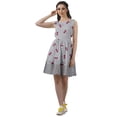 thumbnail image 2 of Moomaya Lace Cocktail Mini Dress Cotton Printed Casual Pouf Dress With Pockets, 2 of 6