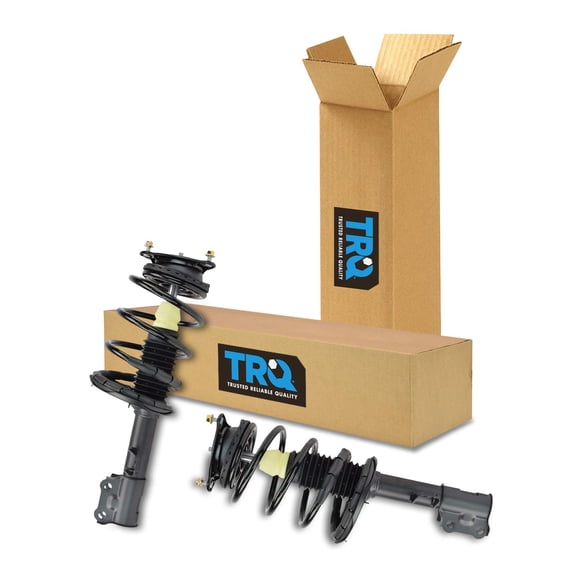 TRQ Front Strut & Coil Spring Assembly Set Driver & Passenger Sides Fits Select 07-10 Hyundai Elantra