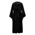 thumbnail image 5 of Roncen Women's Vintage Medieval Velvet Bell Sleeve Court-Style Dress - Elegant and Regal Look, 5 of 6