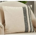 thumbnail image 4 of Fennco Styles Woven Striped Decorative Cotton Throw Pillow 20" W x 20" L - Natural Textured Cushion for Home, Couch, Bedroom, Living Room and Office Décor, 4 of 4