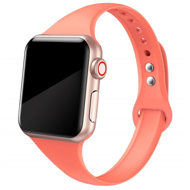 Banda delgada para Apple watch correa 40mm 42mm 38mm 44mm silicona wrsitband smartwatch correa pulsera iWatch 7 6 4 3 se 5 45mm 41mm Tan Jianjun unisex