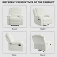 thumbnail image 5 of UIXE Manual Recliner Chair Seat of 2, Corduroy Reclining Sofa Chair with Overstuffed Armrests & Backrest for Living Room, Nursery Armchair Bedroom Reading Seat, Beige, 5 of 7
