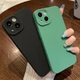 thumbnail image 3 of Highend Black Shockproof Silicone TPU Phone Case For iPhone 15 14 13 12 11 Pro Max X XS XR 78 Plus Men Protectiv Lens Back Cover Green iPhone 12 Mini, 3 of 6