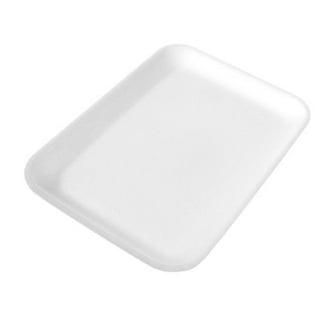 Pactiv Black Polystyrene Foam 5 Compartment School Lunch Tray, 8.25 x 10.25  inch -- 500 per case
