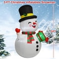 thumbnail image 2 of Muñeco de nieve inflable navideño MgaHyi de 150 cm con LED para exteriores, 2 of 7