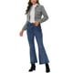 thumbnail image 2 of CHAQUETA MOTERA CORTA DE SUEDE FALSO CON CUELLO CAÍDO PARA MUJERES INSPIRE CHIC M GRIS, 2 of 6