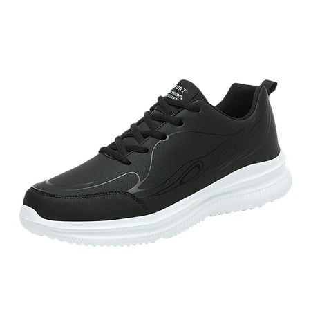 

Dyfzdhu Fashion Men Waterproof Mountaineering Casual Sport Shoes Lace Up Solid Color Running Breathable Soft Bottom Shoes