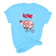 thumbnail image 4 of Meichang Hauts de Vacances pour Femmes T-Shirt de la Saint-Valentin Mignon Cœur Graphique T-Shirts Mignons Hauts de Vacances T-Shirts Manches Courtes Col Rond Mode 2025, 4 of 5