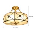 thumbnail image 2 of Miumaeov Vintage Ceiling Light Flush Mount Chandelier Stained Glass Pendant Lamp Fixture 110-220V, 2 of 17