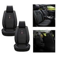 thumbnail image 2 of Tuqiang Front car seat covers leather. for Nissan for Maxima 2003-Present 2 Seats Waterproof Premium Leather Front Seat Protectors Black and Beige, 2 of 4