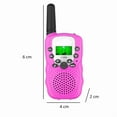 thumbnail image 7 of 2Pcs/Set Mini Walkie Talkie Children Toy 3 Mile Range Two Way Receiver Electronic toy Radio LCD Flashlight Children Gift for kid (Pink), 7 of 7