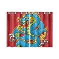 thumbnail image 2 of RYLABLUE Chinese Dragon Window Treatment Panel Curtains Window Curtain Kitchen Curtain,Two Piece 26x39 Inces, 2 of 4