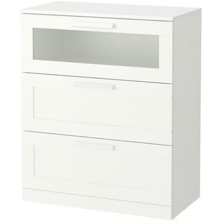 Ikea 3 Drawer Chest White Frosted Glass Size 30 3 4x37 3 8