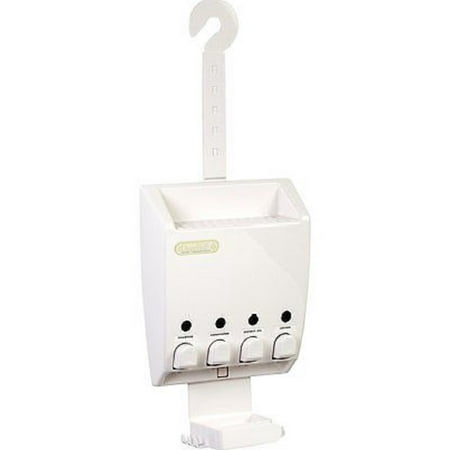 Better Living Products Dispenser Shower Caddy Four Chamber Better Living Products Dispenser Shower Caddy Four Chamber And White
