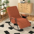thumbnail image 4 of VECELO Rocking Chair Adjustable Backrest & Footrest, Nursery Recliner Chair with Double Side Pocket for Living Room/Bedroom, Coffee, 4 of 9