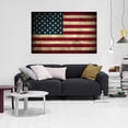 thumbnail image 2 of HFDF USA US American Flag Rustic Wall Art Canvas Vtage Prts Home Decor Decals Pictures for Bedroom Retro Poster Patg Artwork Stretched and Ready to Hang 24x20inch Framed, 2 of 6