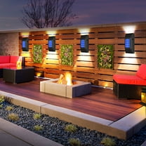 HEMOTON  Waterproof LED Solar Wall Light Outdoor Lighting Sunlight