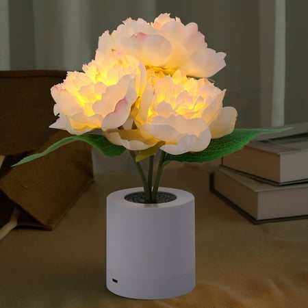 

LED Night Lamp USB Peony Flower Lamp Table Lights for Bedroom Bedside Decoration Peony Flower Lights Decor