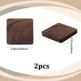 thumbnail image 2 of 2PCS Square Black Walnut Coasters 2.3 Inch Small Flat Wood Drinking Mats Heat Resistant Thermal Insulation Pads Tabletop Protection Wooden Coffee Cup Mug Holder Cushion Saucers for Home Bar, 2 of 3