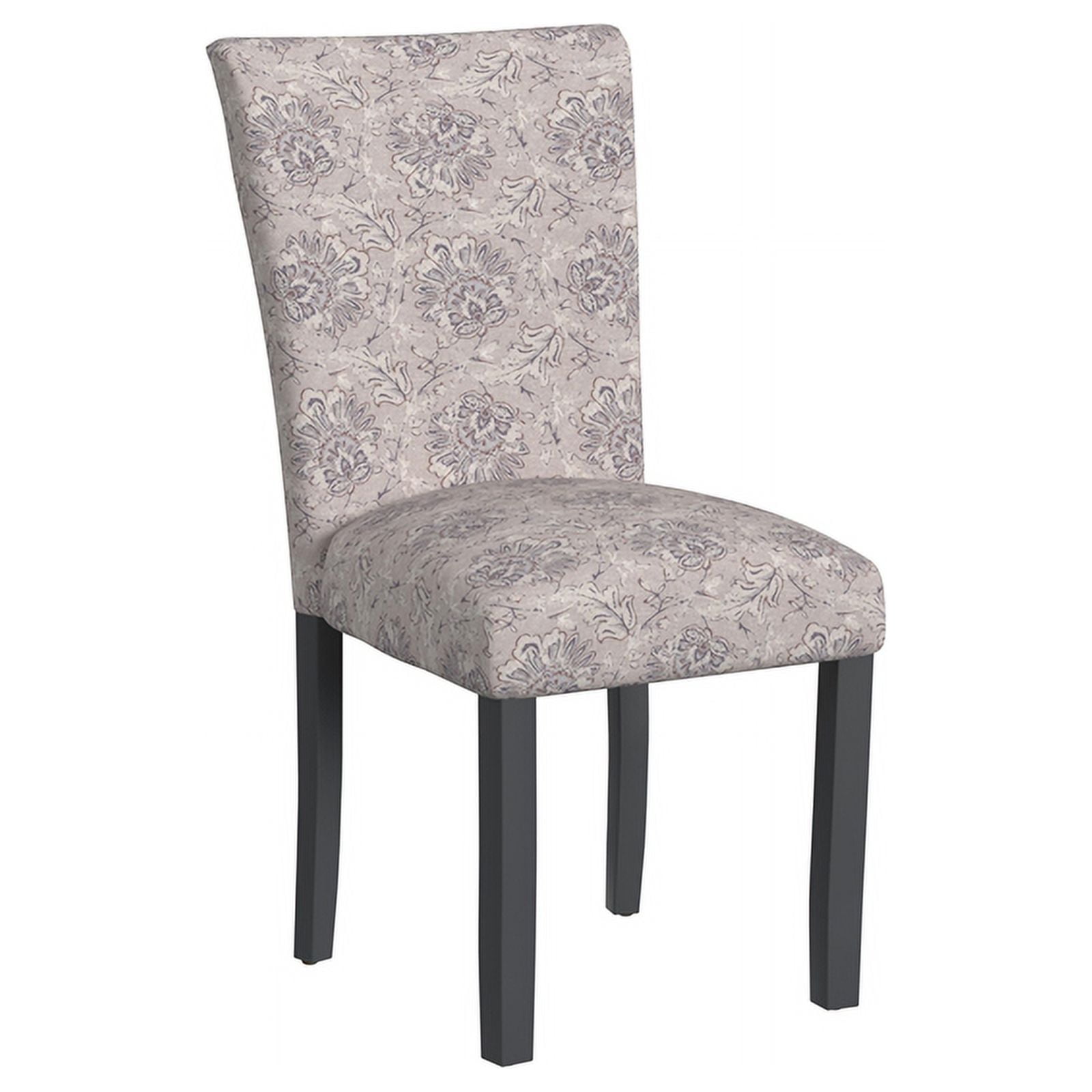 HomePop Classic Parsons Dining Chair, Set of 2, Linen Artistic Floral Print