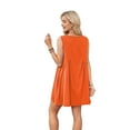 thumbnail image 3 of Women's Sleeveless V-Neck Mini Dress Beach Casual Sundress Summer Vacation Outfit Orange-red XL, 3 of 7