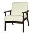thumbnail image 6 of Costway Set of 2 Fabric Accent Armchair Solid Wood Upholstered Lounge Chair Beige, 6 of 10