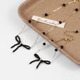 thumbnail image 4 of Hotpom Fashion Black Crystals Beaded Bowknot Bracelet Necklace Set, Handmade Bead & Elegant Bow Accent Simple and Generous Elegant Design jewelry, 4 of 6