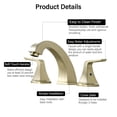 thumbnail image 3 of Widespread Two-Handle Bathroom Faucet with Pop-Up Drain & Brushed Gold Finish,Classic 8/12-Inch Spacing, 3 of 4