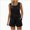 W42-Black, variant on Women’s Tank Tops Wide Leg Elastic Waist Short Pockets Two Piece Summer Outdoor