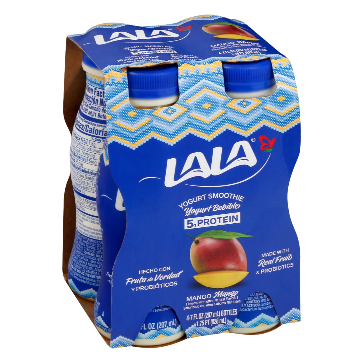 LALA Tropical Mango Probiotic Yogurt Drink, 7 oz Bottles (Pack of 4