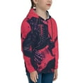 thumbnail image 3 of Rateoe Rock Skull Guitarist Pattern Boys Hoodie, Youth Pullover Hooded Sweatshirt, Kangaroo Pocket Hoodie for Kids-Large, 3 of 6