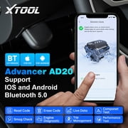 2026 Wireless OBD2 Scanner XTOOL AD20 Automotive Scan Tool Code Reader Bluetooth Engine Scanner for iPhone & Android Lifetime Free Update