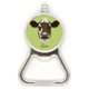 thumbnail image 1 of De color marron y blanco de la vaca lechera animal Acero inoxidable Metal cerveza tapa sacacorchos, 1 of 3
