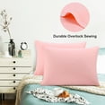 thumbnail image 6 of PiccoCasa Set of 2 Cotton Pillowcases with Zipper Closure Light Pink Standard(20"x26"), 6 of 8