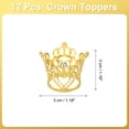 thumbnail image 2 of Uxcell 12Pcs Mini Crown Cake Toppers, Alloy Queen Princess Little Gold Crown Heart Shaped, Heart Crown, 2 of 6