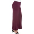thumbnail image 3 of 24seven Comfort Apparel Plus Size Plus Wide-leg Palazzo Pants, 3 of 4