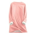 thumbnail image 2 of Christmas Sweatshirt for Women Sherpa Lined Jumper Fleece Pullover Plush Sweater Winter Warm Tops Xmas Funny Graphic Santa Jumpers Thermal Underwear Loungewear Novelty Tunics, 2 of 3