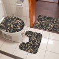 thumbnail image 5 of Modern Bathroom Rugs Set Tree Plant Branches Modern Art Style Non Slip Absorbent Soft Bath Mats 3 Piece Set with Bathroom Rug, U-Shaped Floor Mat, Toilet Seat Cover Small Size, 5 of 9