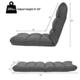thumbnail image 3 of Gymax Chaise de Sol Réglable à 14 Positions, Chaise Longue de Jeu Paresseuse Pliable, Gris, 3 of 10