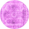thumbnail image 1 of Ahgly Company Indoor Round Abstract Pink Contemporary Area Rugs, 5' Round, 1 of 4