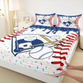 thumbnail image 5 of Erosebridal Boys Baseball Game Queen Sheet Sets,Kids Ball Sport Theme Bed Set 4-Piece, 5 of 5