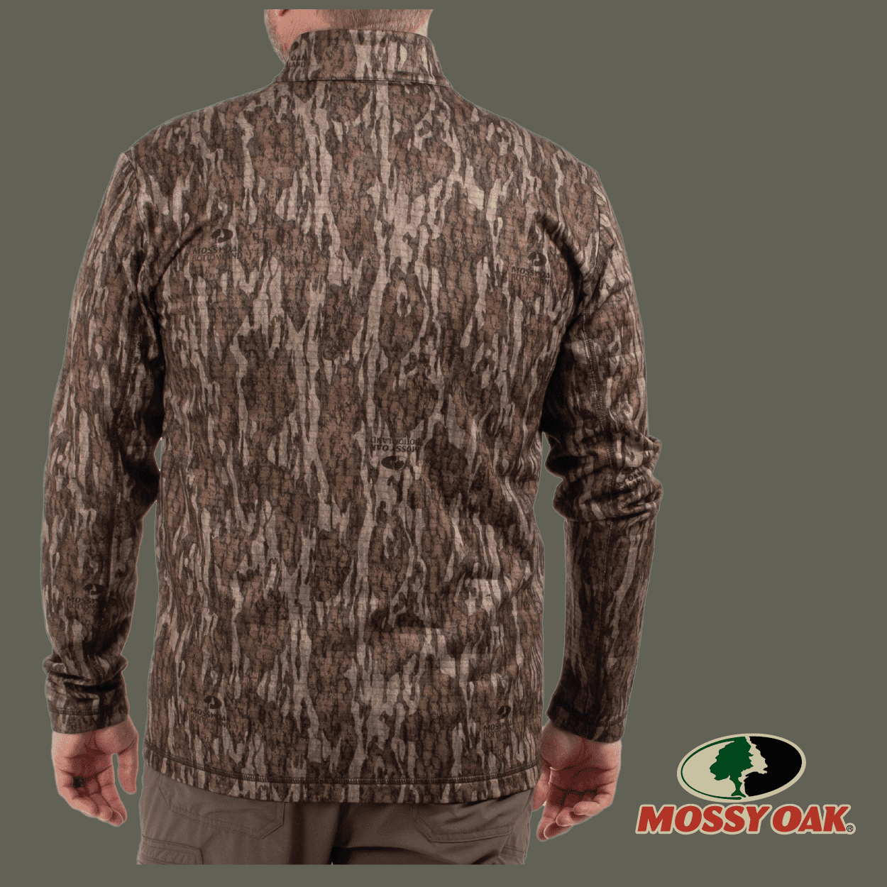 Mossy Oak Men's 1/4 Zip Performance Hoodie, Mossy Oak New Bottomland, Size 3X-Large